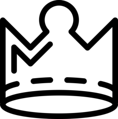 Outlined Royal Crown Editable Svg Line Art, Free Vectors File
